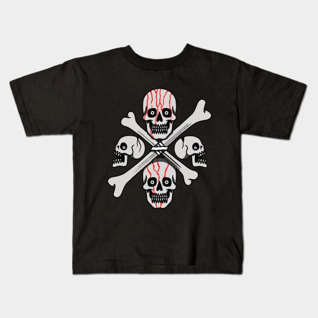 Skull & Bones Kids T-Shirt by 7Points